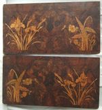 2 ANTIQUE  DECORATIVE ITEMS MARQUETRY PANELS –