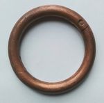 Vintage Copper Bull Nose Ring, solid, closed.