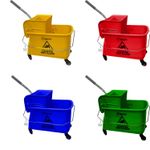 Kentucky Mop Bucket with Wringer & Wheels Commercial Floor Cleaner 4 Colours