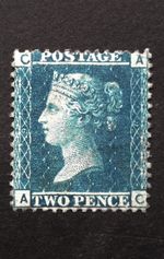 Queen Victoria 2d Blue SG.45 Pl.9 MNG  Well Centered Good Perforation VF