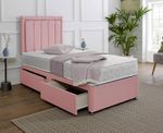 *NEW* Pink Single Divan Bed 2FT6/3FT Mattress & Headboard + Draws kids & adults