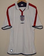 Vtg England 2003-2005 Umbro White Home Shirt Mens Size Large