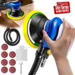 2025 Air Random Orbital Palm Sander 150mm 6" Dual Action With 7PCS Sanding Paper