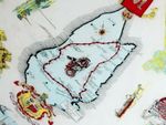 Isle of Man TT Race Course Map Souvenir Silk Neck Scarf Motorcycle 