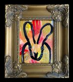 HUNT SLONEM BUNNYS  FRAMED