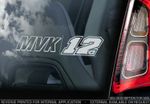 Maverick Viñales MVK12, Car Sticker - MVK 12 Window Decal Motorbike Vinales -V03
