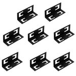 Boltless Shelving Upright Connectors (8 Pack) - Black- Metal Coated