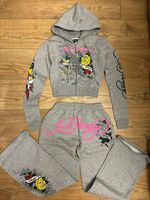 Women's Ed Hardy Tracksuit Xs Grey