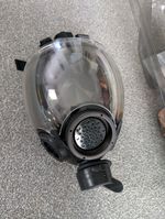 MSA Millennium Respirator Gas Mask Black Clear Visor fetish drone latex rubber