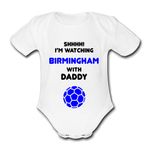 BIRMINGHAM @city Babygrow Baby vest grow gift watching with daddy etc football