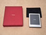 Cartier Photo Frame 4" x 6" Steel Wood Boxed with Pouch  Argent Silver