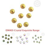 100 x Flat Back Crystals, EIMASS® Exquisite 8878 Range No Hot Fix Star Shape Cut