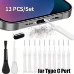 Cleaner Kit Mobile Phone Cleaning Kit Charging Port Dust Plug Cleaner Brush 13Pc