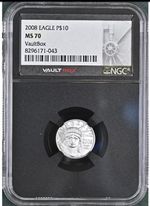 2008 EAGLE P$10 NGC MS70