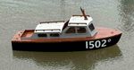 RC wooden model boat kit Fast Patrol Launch with Fittings, motor, coupling