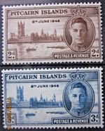 Pitcairn Islands 1946 Victory set SG 9-10 MM mint *combined postage*