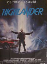 HIGHLANDER - LAMBERT / CONNERY - ORIGINAL LARGE FRENCH MOVIE POSTER