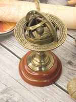 Antique Vintage Zodiac Armillary Brass Sphere Globe Astrology Horoscope Signs