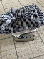 Tibard Culinary Set: Large Blue Checkered Chef Pants & Plain White Apron