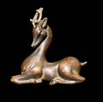 Japanese Collect Old Ancient bronze Exquisite deer