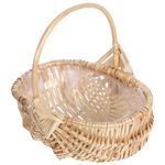 Handwoven Willow Basket with Handle for Home Decor and Outdoor Use
