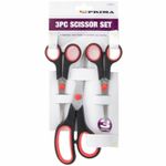 3Pcs Stainless Steel Scissor Set Soft Grip Household Kichen Office Diy Scissors