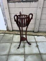 Antique Edwardian Mahogany Jardinière / Plant Stand – Swan Design