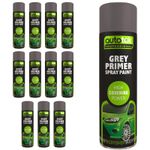 AutoTek Grey Primer Multi-Purpose Aerosol Spray Paint 500ml x12