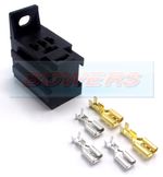 Relay Base Holder With Mounting Bracket And Terminals For Micro 4/5 Pin Relays