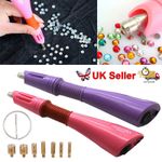 HotFix Iron-on Applicator Wand Heat Gun For Rhinestone Crystal Gem Tool + 7 Tips
