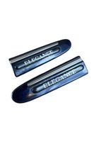 Mercedes W211 E Class Elegance Front Wing Moulding Badges Pair A2116902862 Blue