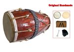 New Rope Dholak Mango Wood | Indian Folk Traditional Drum | Handmade with Cover