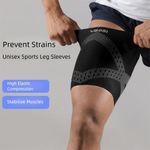 1Pc Thigh Compressed Sleeves Hamstring Support Upper Leg Sleeves Running Sports