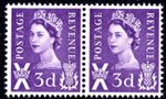 1958 3d SG S1pb / SG XS5ab Left Band & Right Band Scotland  Unmounted Mint MNH
