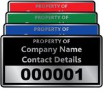 Asset ID Labels Silver - Standard Size - Choice of Sticker Colours (D1)