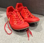 Nike Red Track Spikes Shoes 557495-616 w/ Removable Spikes & Spike Key