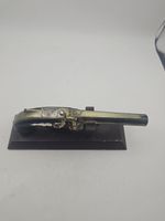 Vintage Brass Pistol Table Lighter 1941 German WWII Ghost Division Officer Gift