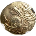 2nd-1st Centuries BC Electrum Hemistater NGC Ch VF 4/4 Gaul Aulerci Eburovices