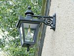 USED Ex-Display Large Black Victorian Wall Mounted Lantern With Black Top Fix
