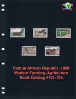 $4.65 Scott Value - 1968 CENTRAL AFRICAN REP. Farming Modernized CV MNH NH UMM