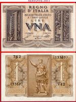 ITALY 1 LIRA FASCIST 4 11 1939 P 26 UNC free shipping from 100$