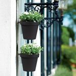 Drain Pipe Plant Pot Holder Hanger Flower Basket Balcony Garden Planter