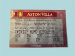 Aston Villa Manchester United Premier League ticket 2001-2002 not programme stub