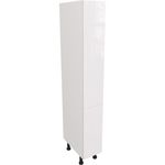 Fully Assembled 300mm Kitchen Tall Larder Unit With Plain Slab Gloss White Doors