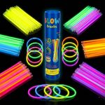 A2Z Glow Sticks 200 Pack Multi-Colour Party Glow 8" Light Sticks with Connectors