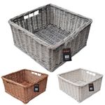 Large Square Wicker Storage Basket Xmas Hamper Rattan Shelf Unit Display Tidy
