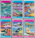 Umm al Qaiwain 603A-608A (complete issue) unmounted mint / never hinged 1972 Int