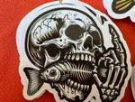 NEW SKULL FISH STICKERS DELUX SET STICKERS 25 Stickers Humour Horror Skulls