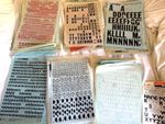 225 + Vintage Letraset Sheets Letters & Numbers Rub On Transfers