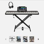 STRICH 88-Key Semi-Weighted Digital Piano Black, Speaker, Stand, Pedal